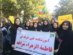حضور پرشور همکاران و دانشجویان آموزشکده فنی و حرفه ای دختران مراغه در راهپیمایی 13 آبان  2
