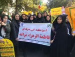 حضور پرشور همکاران و دانشجویان آموزشکده فنی و حرفه ای دختران مراغه در راهپیمایی 13 آبان 2