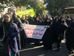 حضور پرشور همکاران و دانشجویان آموزشکده فنی و حرفه ای دختران مراغه در راهپیمایی 13 آبان 2