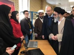 بازدید نماینده محترم ولی فقیه استان و امام جمعه محبوب حضرت حجت الاسلام والمسلمین حاج آقا آل هاشم و ریاست محترم دانشگاه فنی و حرفه ای استان از غرفه آموزشکده دختران مراغه  2