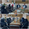 نشست صمیمی جناب سرهنگ اقتصادی فرمانده بسیج کارکنان شهرستان مراغه و هیئت همراه با ریاست محترم و پرسنل اداری آموزشکده فنی و حرفه ای دختران مراغه  2