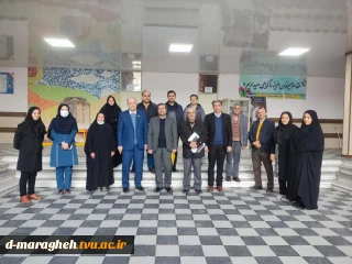 بازدید جناب آقای دکتر بهشتی اصل ریاست محترم دانشگاه فنی و حرفه ای واحد استان آذربایجان شرقی و جناب آقای مهندس شبستانی رئیس محترم مرکز نظارت، ارزیابی و تضمین کیفیت دانشگاه فنی و حرفه ای کشور از دانشکده فنی و حرفه ای دختران مراغه 


♦️هفدهم بهمن ماه ۱۴۰۱