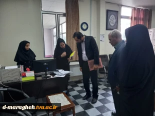 بازدید نماینده محترم اداره نظارت و ارزیابی دانشگاه فنی و حرفه ای کشور از روند برگزاری امتحانات نیمسال دوم سالتحصیلی 1402-1401 آموزشکده فنی و حرفه ای دختران مراغه. 
1402/03/23 2