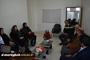 نشست سرپرست آموزشکده فنی و حرفه ای دختران  مراغه با رئیس مرکز رشد شهرستان مراغه 3